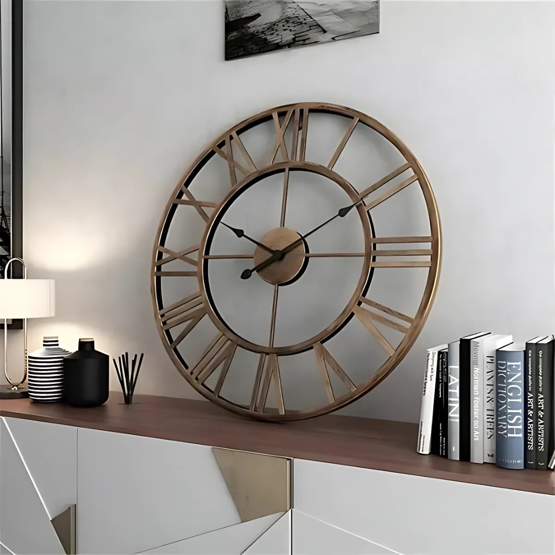 Grande Horloge Murale au Design Moderne Exclusif Framer