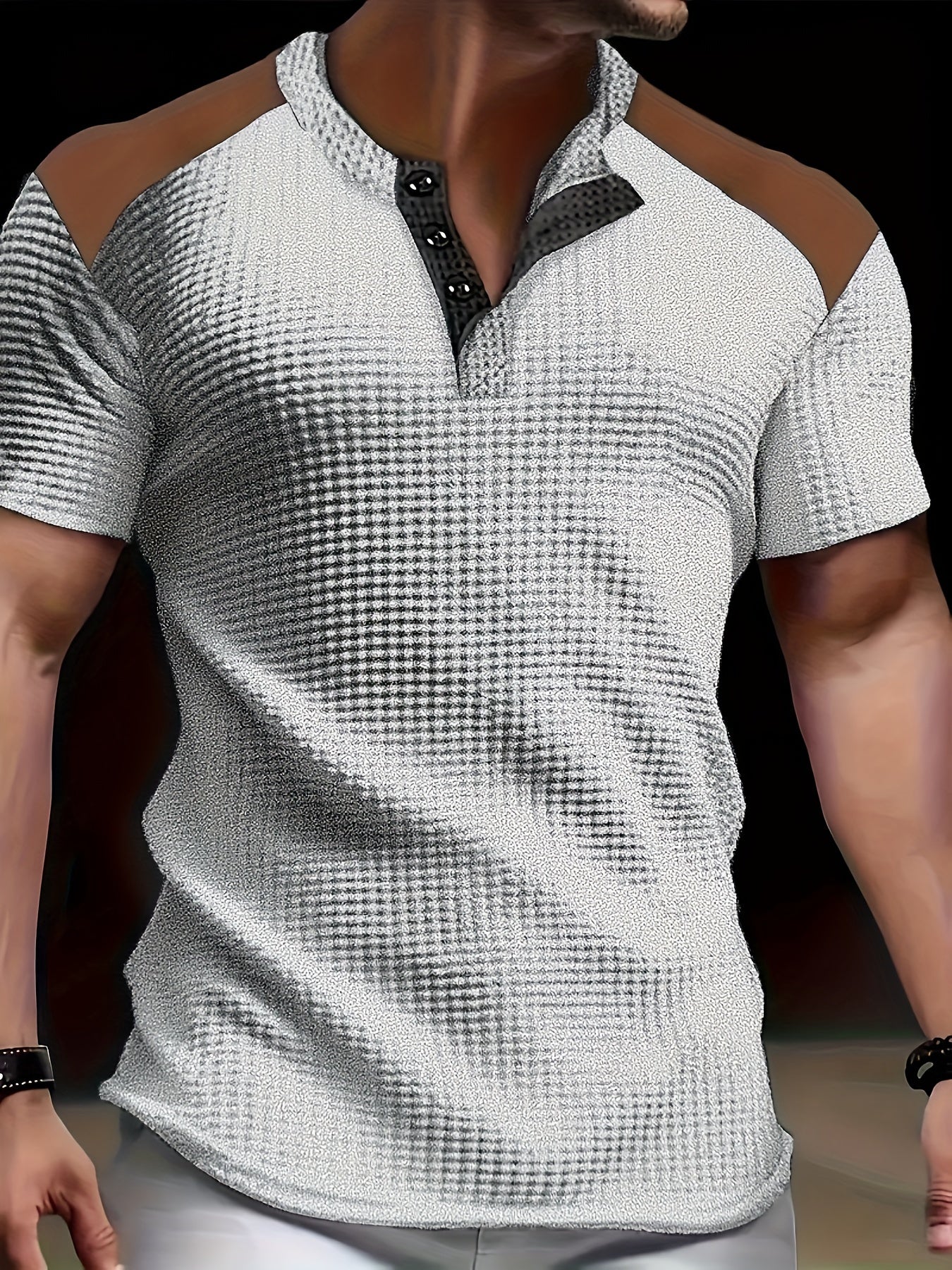 River | Chemise Henley Homme en Gaufre