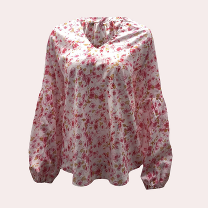 Moniek – Blouse Légère à Fleurs Décontractée pour Femmes