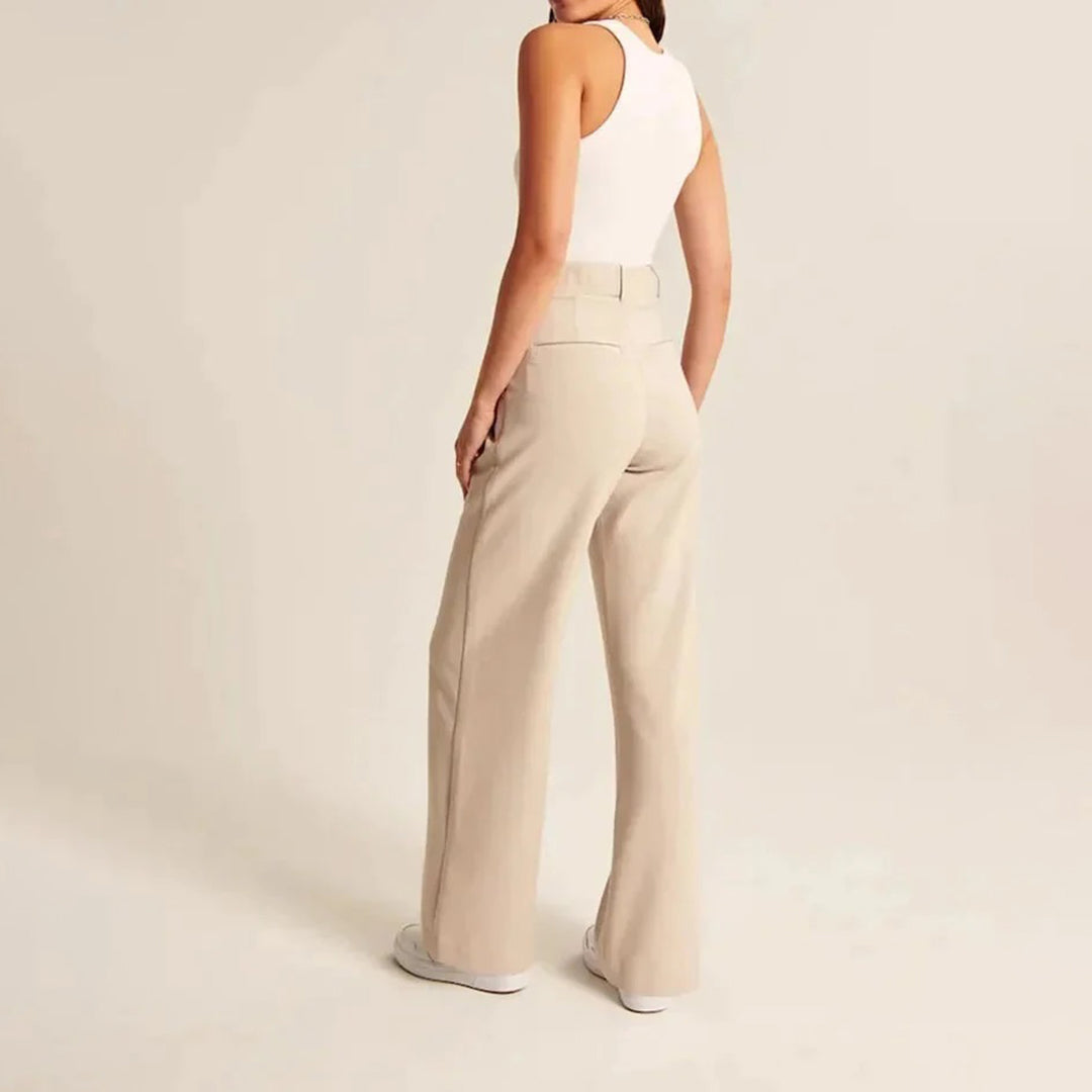 CELINA - Pantalon d'été à taille haute