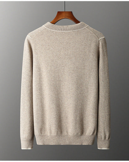 LORENZO | Pull polo en cachemire - Luviera Fashion