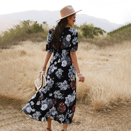 LIVIA | Robe légère à imprimé floral pour les journées ensoleillées - Luviera Fashion