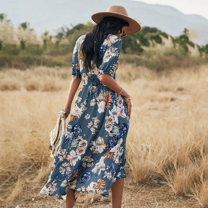 LIVIA | Robe légère à imprimé floral pour les journées ensoleillées - Luviera Fashion