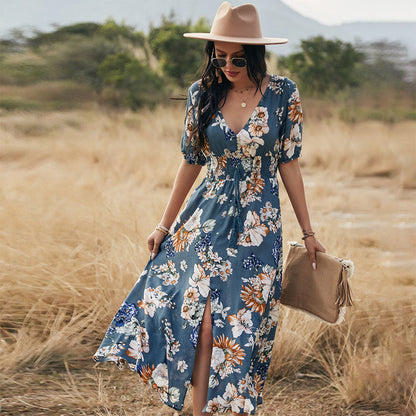 LIVIA | Robe légère à imprimé floral pour les journées ensoleillées - Luviera Fashion