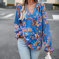 DELPHINE | Blouse Fleurie Moderne pour Femme - Luviera Fashion