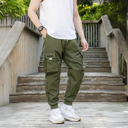 NOÉ | Pantalon cargo pratique, avec ceinture élastiquée - Luviera Fashion