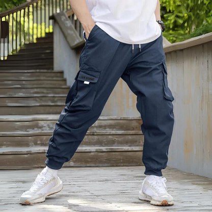 NOÉ | Pantalon cargo pratique, avec ceinture élastiquée - Luviera Fashion