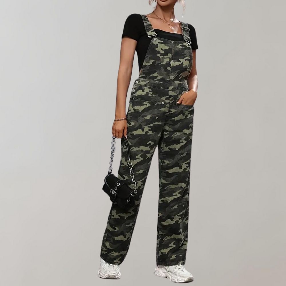 MAELIE | Jumpsuit tendance avec motif camouflage - Luviera Fashion