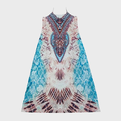 NINA | Robe d'été fluide à col en V et bretelles fines - Luviera Fashion