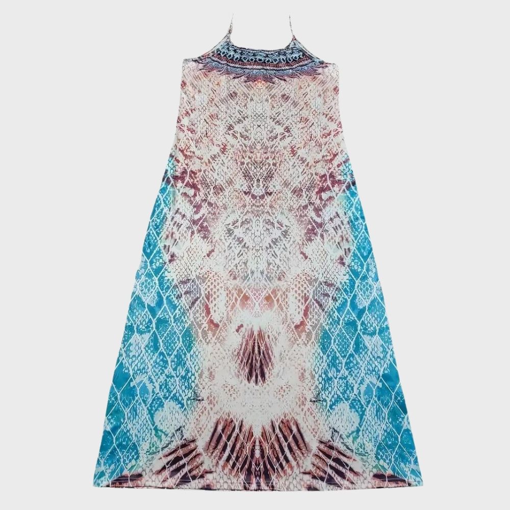 NINA | Robe d'été fluide à col en V et bretelles fines - Luviera Fashion