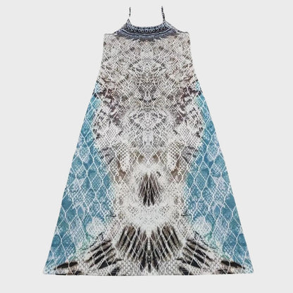 NINA | Robe d'été fluide à col en V et bretelles fines - Luviera Fashion