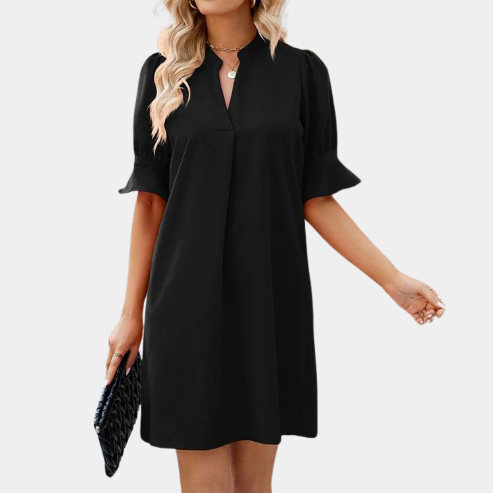 LINA | Robe chemisier chic avec une coupe fluide - Luviera Fashion