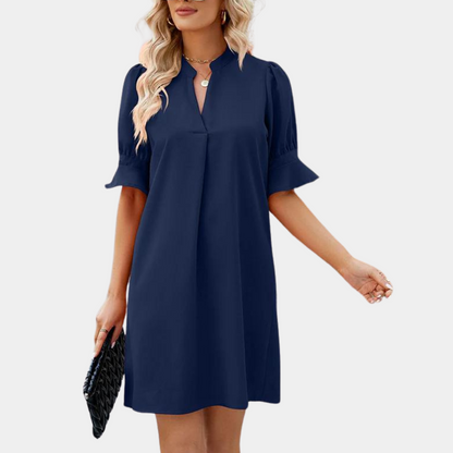 LINA | Robe chemisier chic avec une coupe fluide - Luviera Fashion