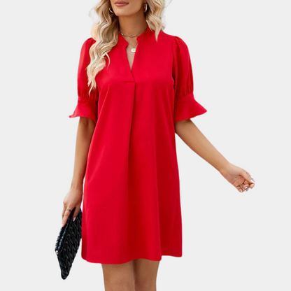 LINA | Robe chemisier chic avec une coupe fluide - Luviera Fashion