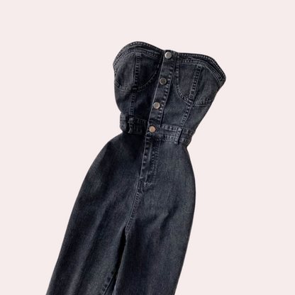 ELLE | Combinaison élégante sans bretelles et fluide - Luviera Fashion