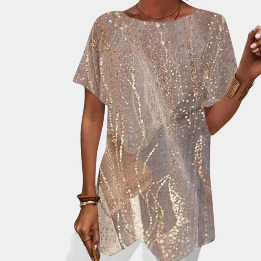 LINA | Robe élégante avec un imprimé géométrique moderne - Luviera Fashion