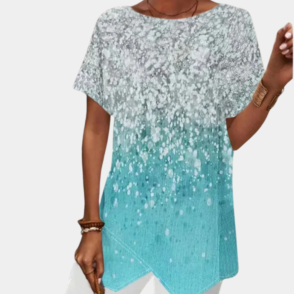 LINA | Robe élégante avec un imprimé géométrique moderne - Luviera Fashion