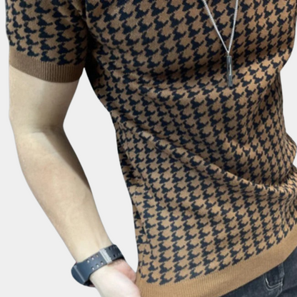 MATHIS | Chemise élégante avec motif pied-de-poule intemporel