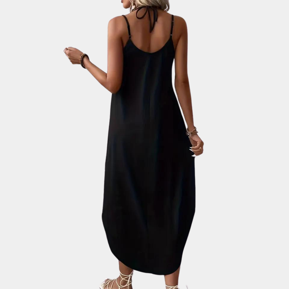 Laima - Élégante robe d'été à bretelles en V pour femmes