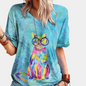 JADE | T-shirt stylé avec design chat artistique