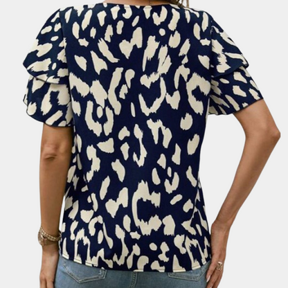 Yelena - Blouse Femme Tendance à Imprimé Léopard pour l'Été