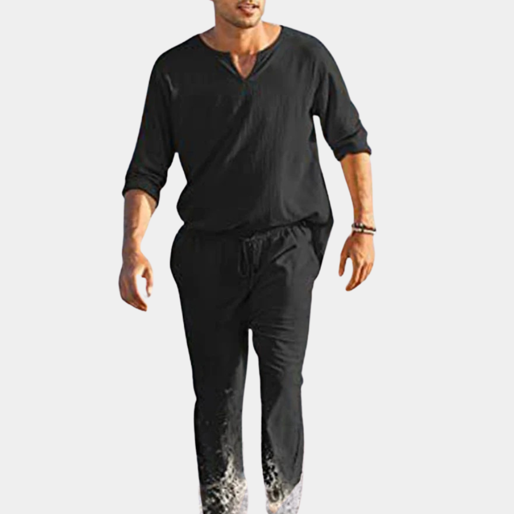 MATHIS | Ensemble moderne en coton 2 pièces pour hommes - Luviera Fashion