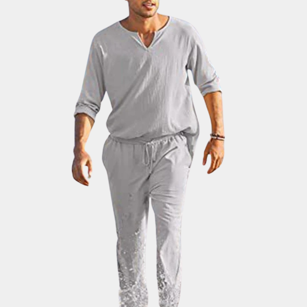 MATHIS | Ensemble moderne en coton 2 pièces pour hommes - Luviera Fashion