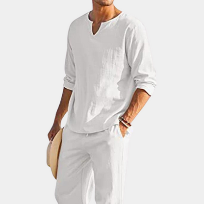 MATHIS | Ensemble moderne en coton 2 pièces pour hommes - Luviera Fashion