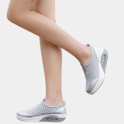 LINA | Baskets respirantes à talon compensé pour femmes