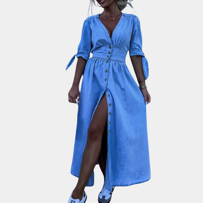 NOÉE | Robe sophistiquée à boutons pour un look élégant