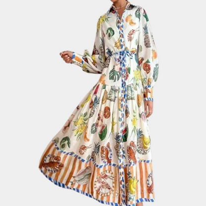 LÉONIE | Robe féminine élégante et colorée - Luviera Fashion