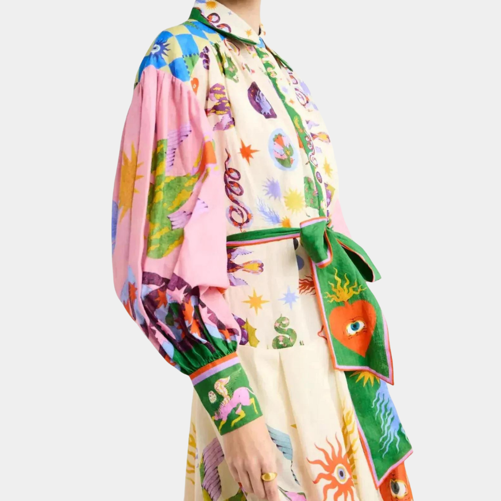 LÉONIE | Robe féminine élégante et colorée - Luviera Fashion