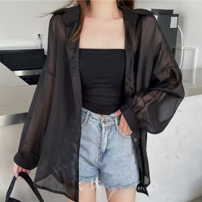 ÉLODIE | Blouse élégante à manches longues - Luviera Fashion