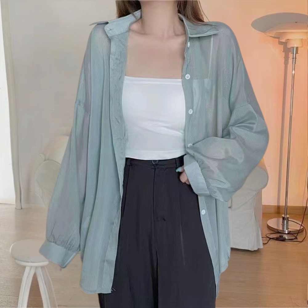 ÉLODIE | Blouse élégante à manches longues - Luviera Fashion