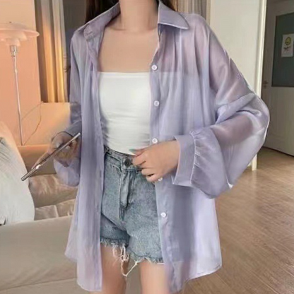 ÉLODIE | Blouse élégante à manches longues - Luviera Fashion