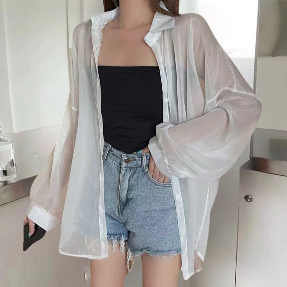 ÉLODIE | Blouse élégante à manches longues - Luviera Fashion