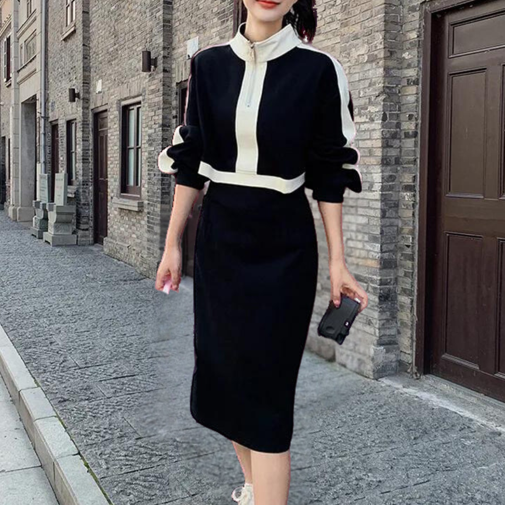 ELSA | Robe midi ajustée et tendance pour femme