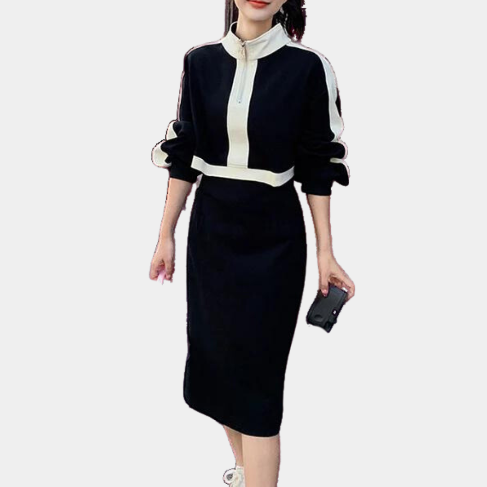 ELSA | Robe midi ajustée et tendance pour femme