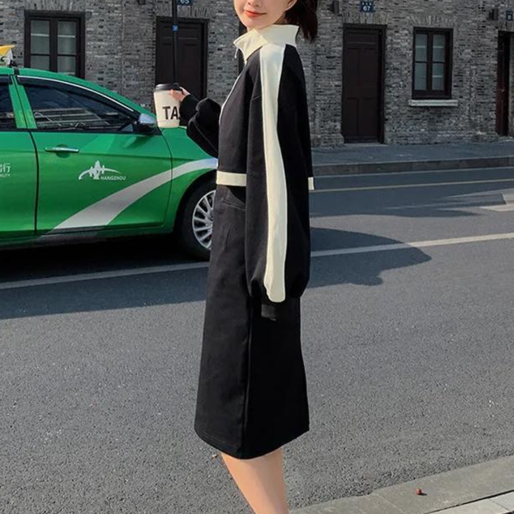 ELSA | Robe midi ajustée et tendance pour femme