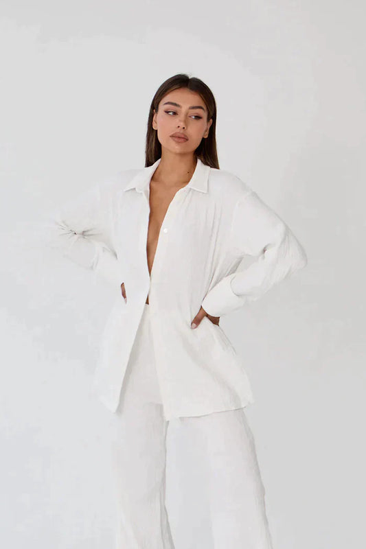 Ensemble d'été léger en lin à deux pièces – Geneve