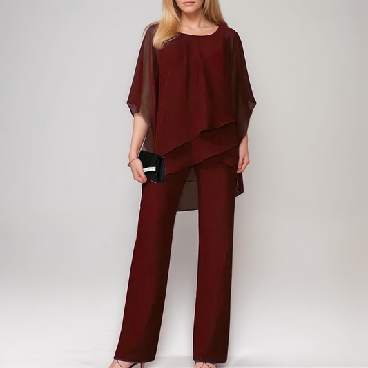 Wioletta | Blouse à volants et pantalon à ruches