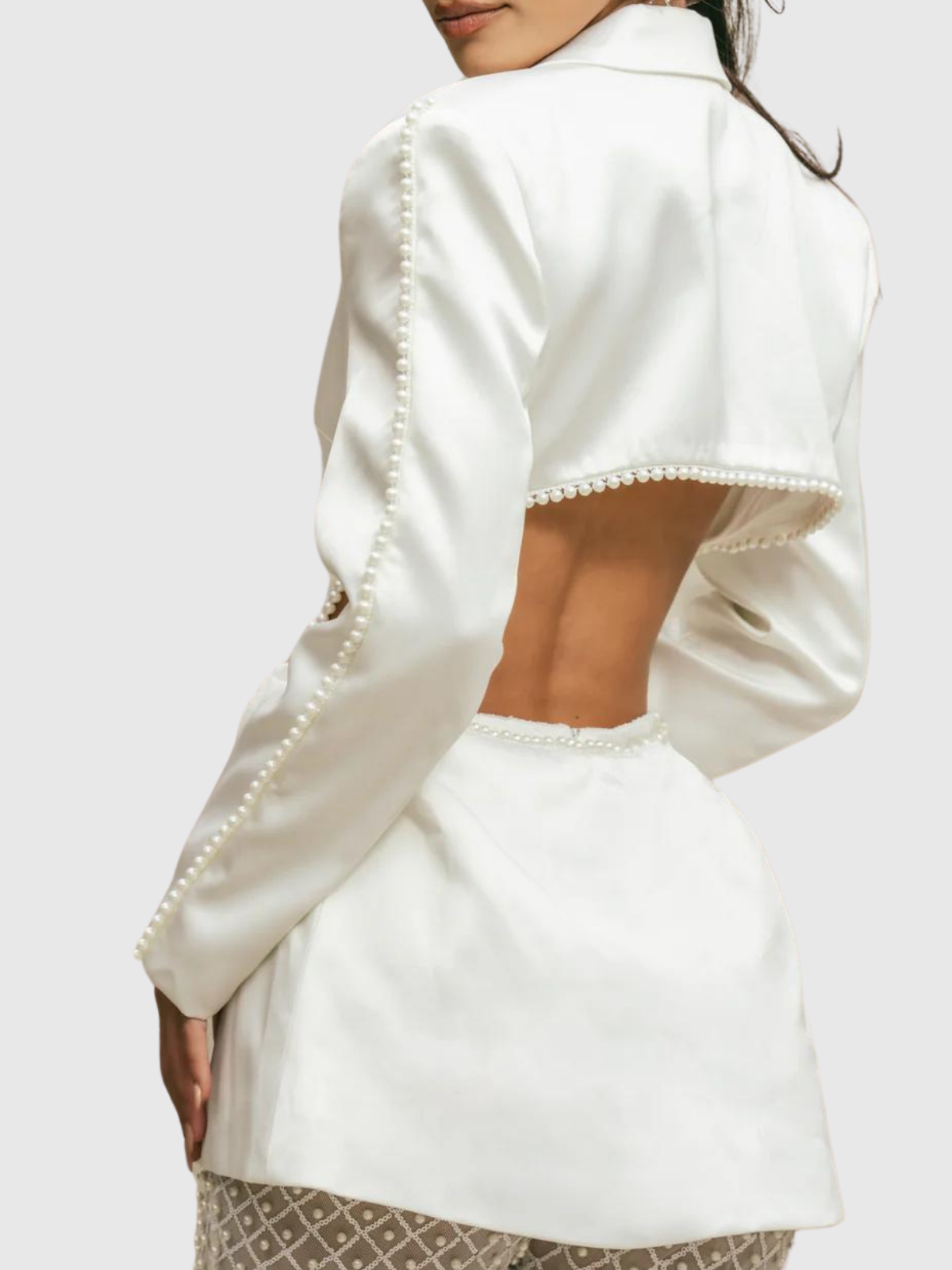 LINA | Ensemble blazer perlé