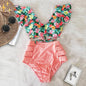 Bikini Ensemble avec Top à Volants et Culotte Taille Haute – Zaya