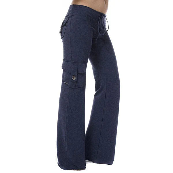 Isabella Femmes Pantalon Cargo Bootcut avec Poches