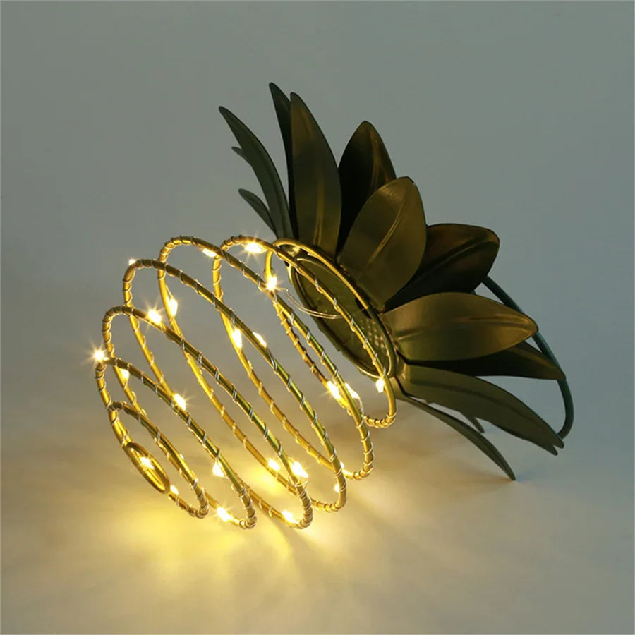 Lampe de Jardin Solaire Étanche - Design Ananas avec Contrôle Intelligent