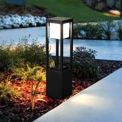 Nimbus Cube - Lampe Solaire de Jardin 60 cm avec LED Blanc Chaud pour Extérieur