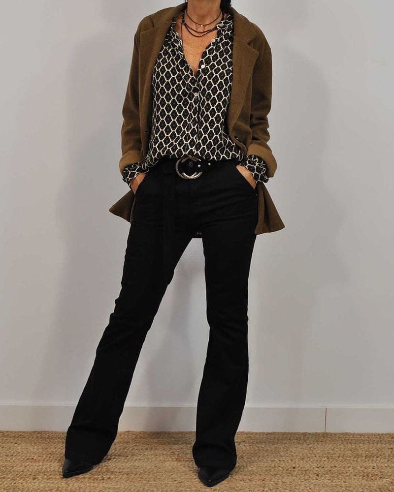 ALIX | Chemisier en V Midi au Style Décontracté - Luviera Fashion