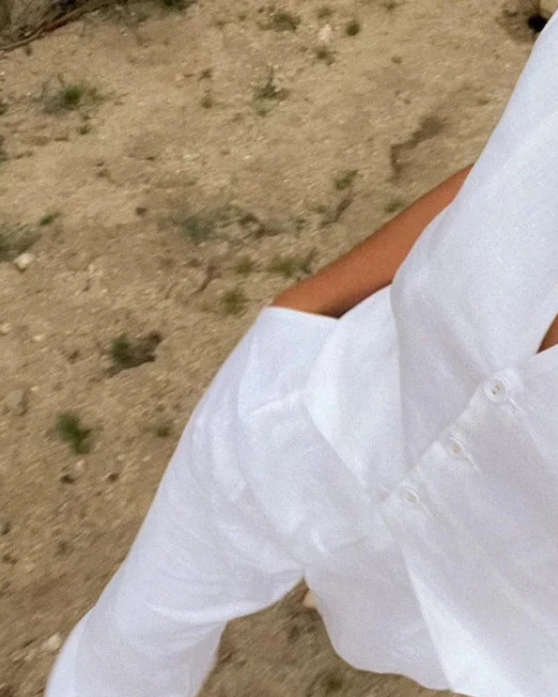 Ensemble Élégant en Lin - Deux Pièces pour Femme