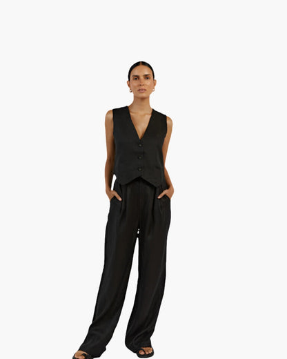 Ensemble Élégant en Lin - Deux Pièces pour Femme