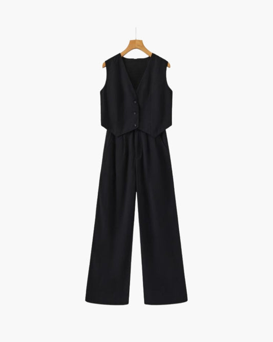 Ensemble Élégant en Lin - Deux Pièces pour Femme